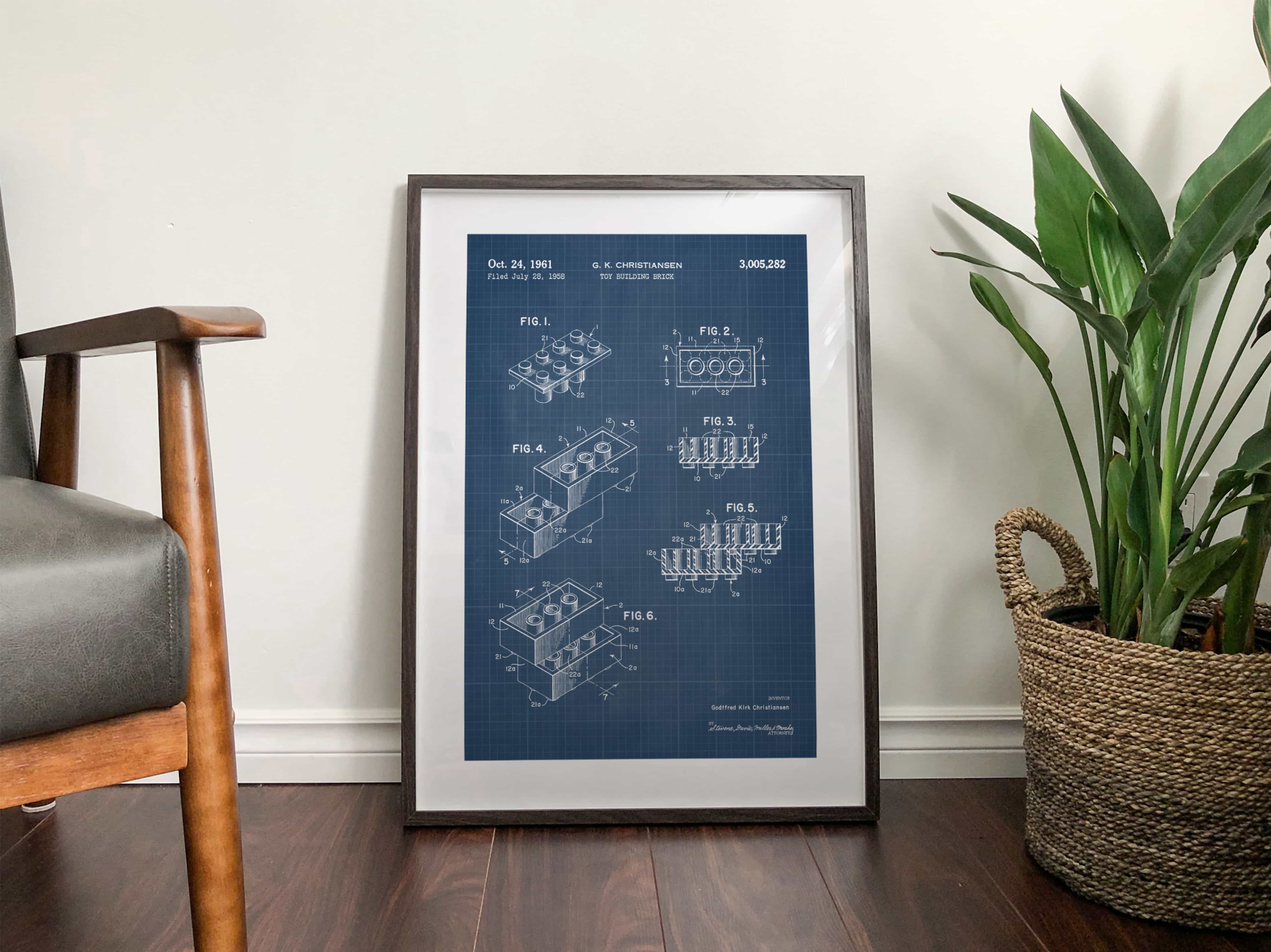 Printable Download: Toy Building Brick Patent - Image 4