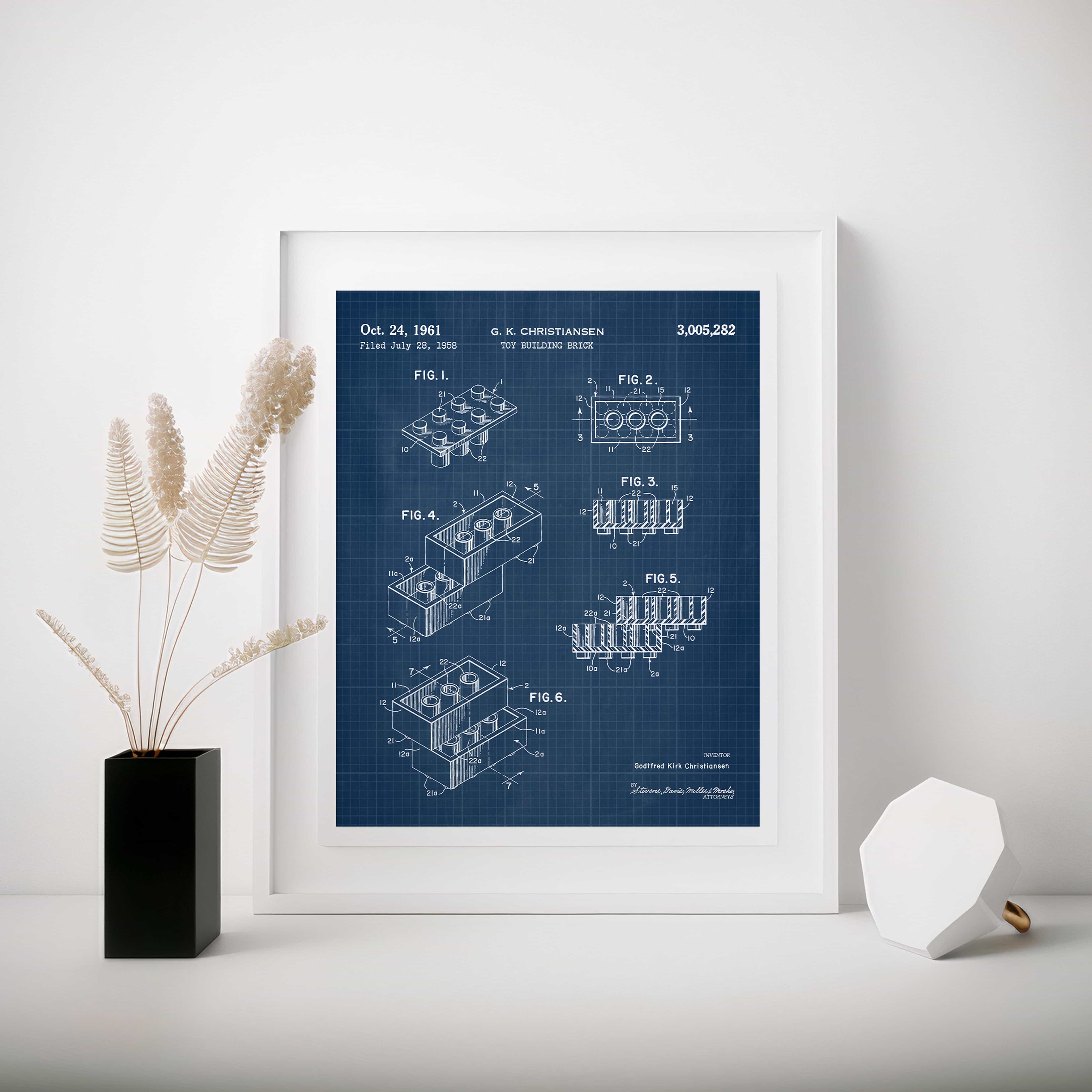 Printable Download: Toy Building Brick Patent - Image 8